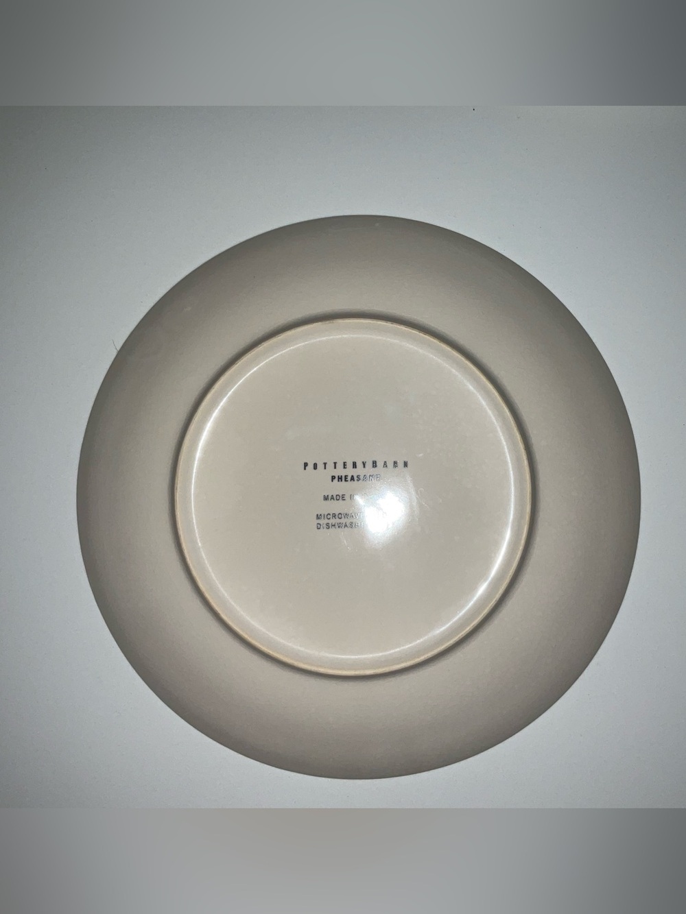 Pottery Barn Beige Ceramic Dinner Plate